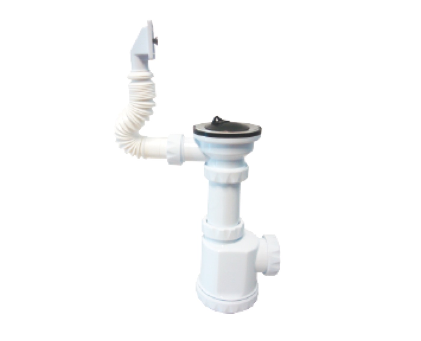 Siphon avec Bonde et Trop-Plein 1 1/2 Ø 70 Sanili - Grilles évacuation, référence siphon-avec-bonde-et-trop-plein-1-1-2-70-sanili chez Sanitaire Casa Anfa à Casablanca