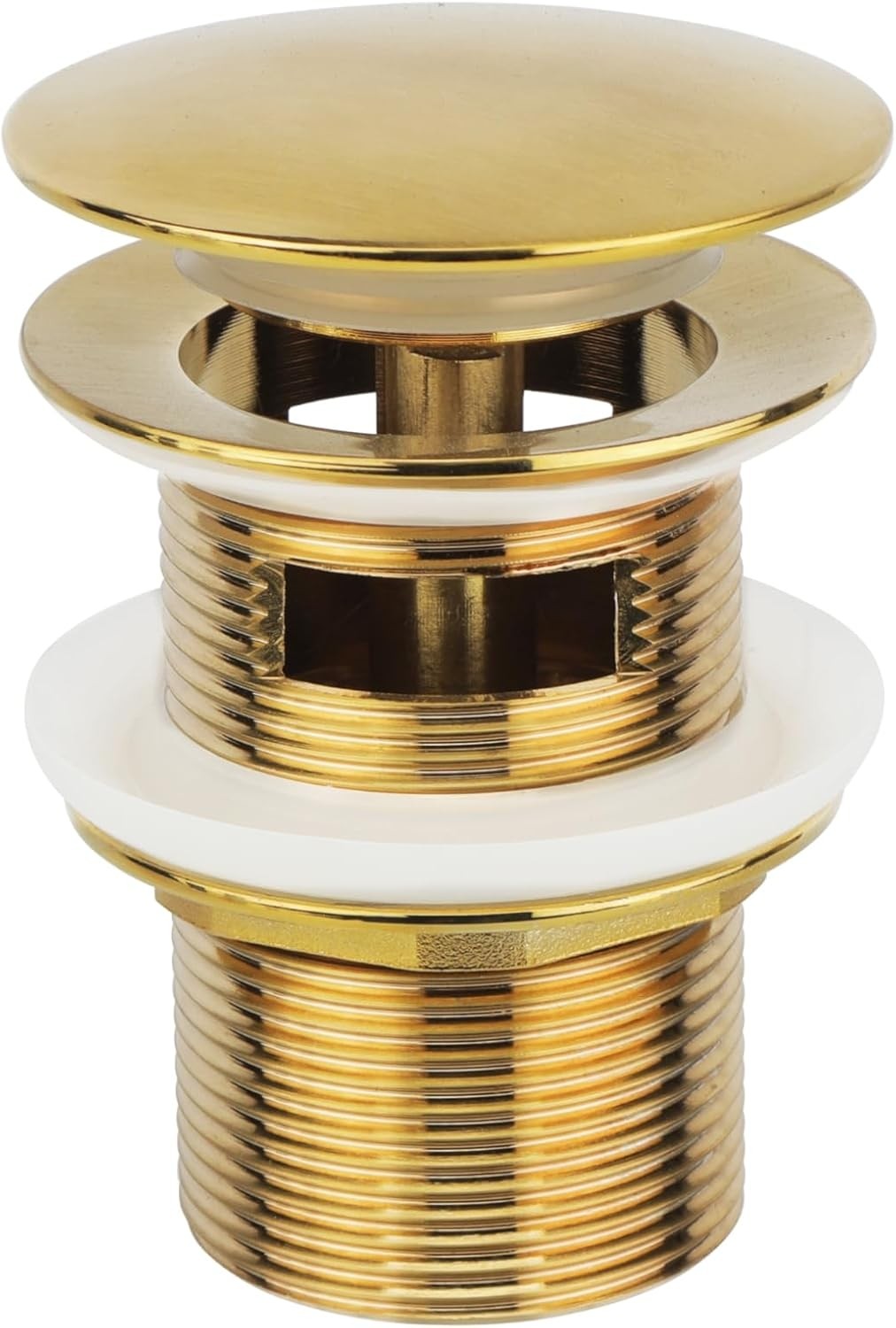 Bonde Poussoir Clic clac Gold Trop Plein Ø 66 Sanili - Grilles évacuation, référence bonde-poussoir-clic-clac-gold-trop-plein-66-sanili chez Sanitaire Casa Anfa à Casablanca