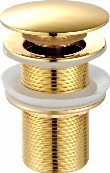 Bonde Poussoir Clic Clac Gold Sans Trop Plein Ø 66 Sanili - Grilles évacuation, référence bonde-poussoir-clic-clac-gold-sans-trop-plein-66-sanili chez Sanitaire Casa Anfa à Casablanca
