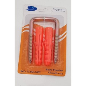 Blister Paire Fixation Chauffe-eau Sanili - Accessoires chauffe-eau, référence blister-paire-fixation-chauffe-eau-sanili chez Sanitaire Casa Anfa à Casablanca